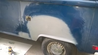 WP_20160831_18_55_50_Pro.jpg (1.51 MiB) Viewed 1955 times good thing I can do drywall. Did not have a long block so I used a 16" taping blade to try and spread evenly and minimize sanding