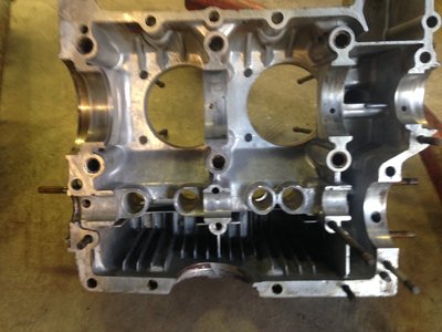 Inside of case. Just rinsed with water. No fancy prep. As clean as the day it was cast. Frequent oil changes help