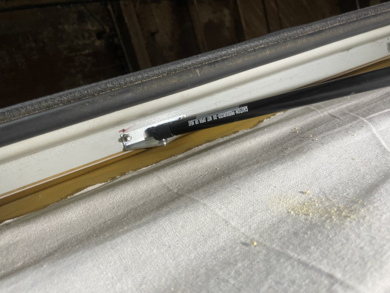 Top bracket placement. Best to get the holes centered on the wooden frame.