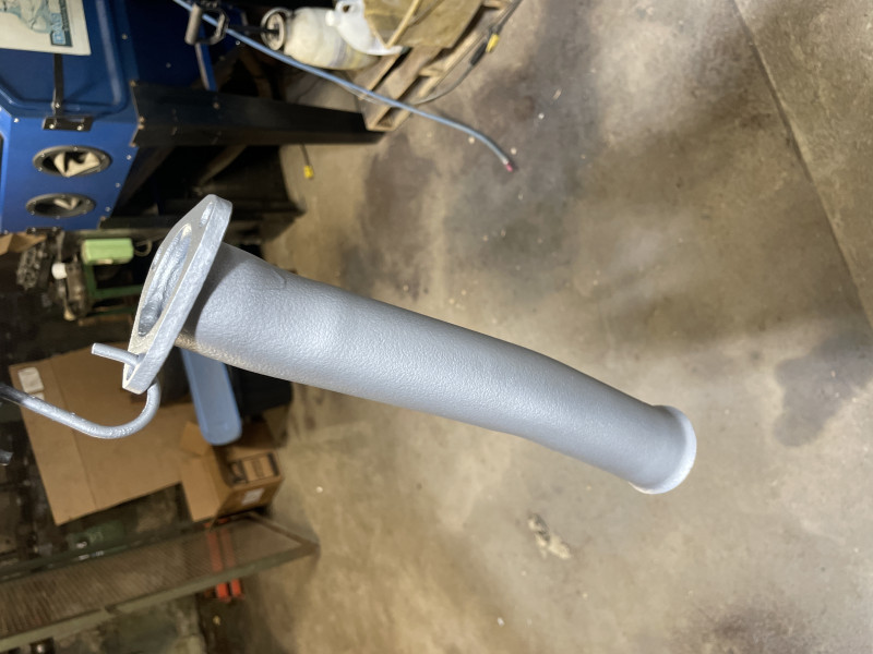 Catalytic delete pipe goes between “Y” pipe and muffler