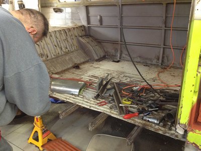 Making good progress here. The floor supports are SOLID. Nice!